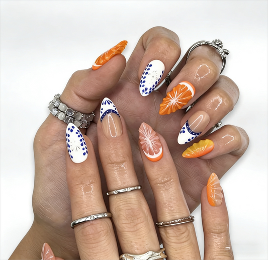 A1006 Fruit Slice Nails - Handmade Press-On Nails