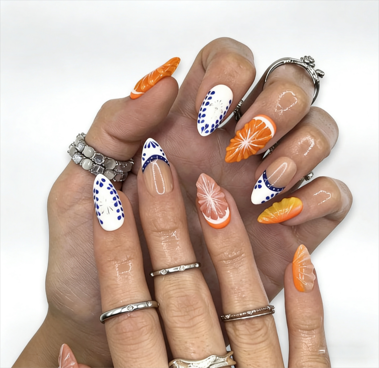 A1006 Fruit Slice Nails - Handmade Press-On Nails